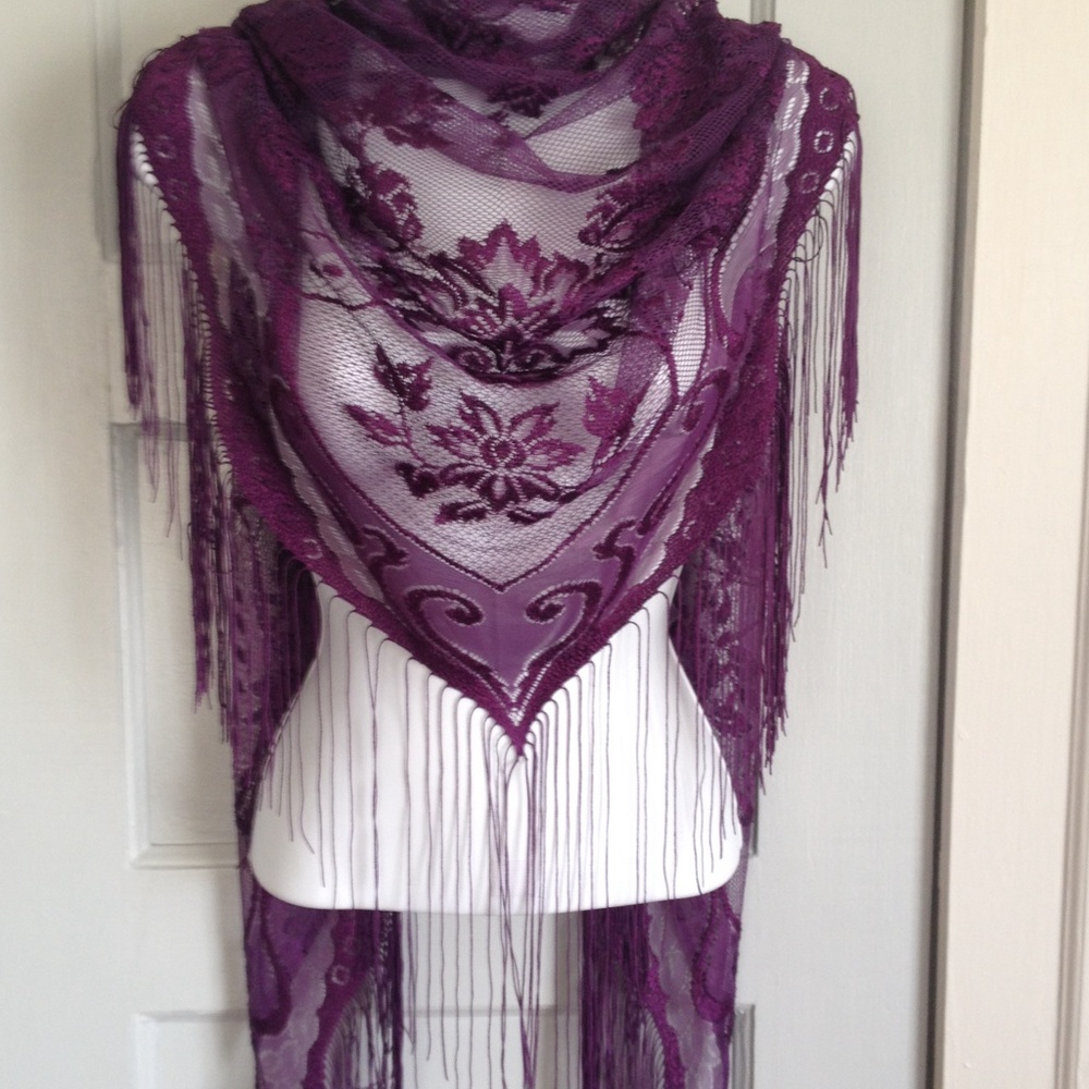 COPY - Purple Lace Shawl